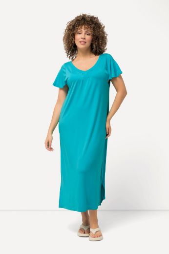 Plus size veliki brojevi Haljina midi spuštenih rukava za punije