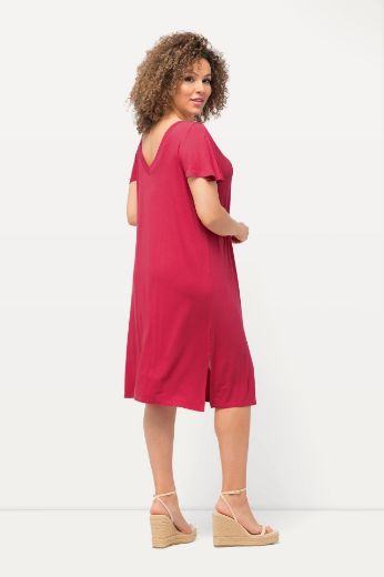 Plus size veliki brojevi Haljina midi spuštenih rukava za punije