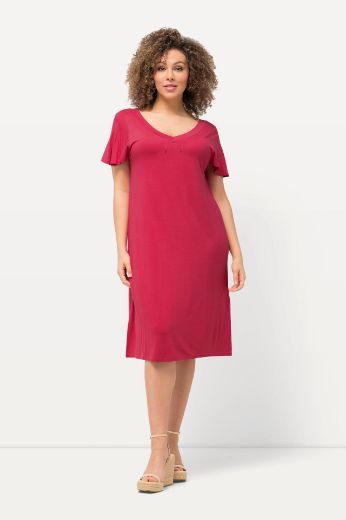 Plus size veliki brojevi Haljina midi spuštenih rukava za punije