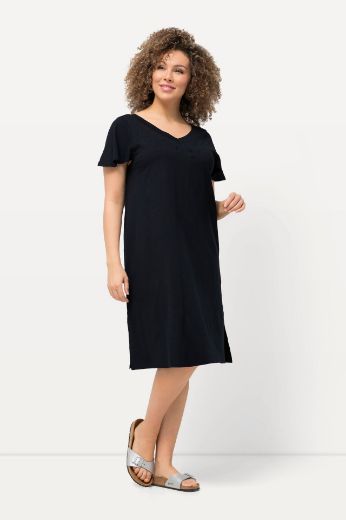 Plus size veliki brojevi Haljina midi spuštenih rukava za punije