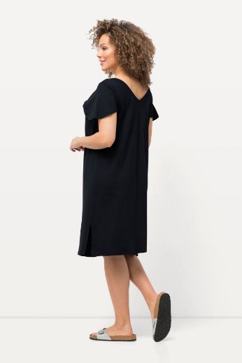 Plus size veliki brojevi Haljina midi spuštenih rukava za punije