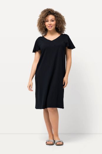 Plus size veliki brojevi Haljina midi spuštenih rukava za punije