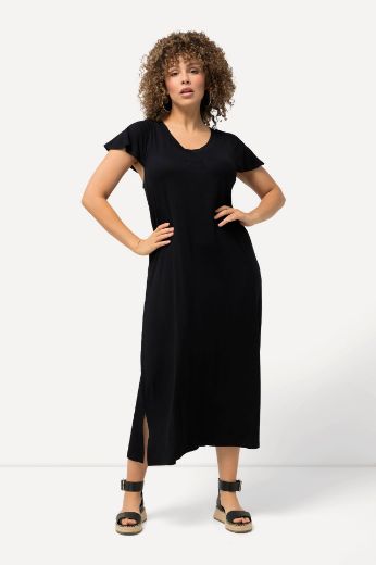 Plus size veliki brojevi Haljina midi spuštenih rukava za punije