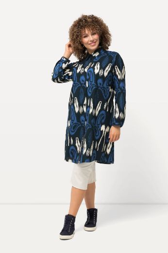 Plus size veliki brojevi Bluza dugih rukava s vezanjem u struku za punije