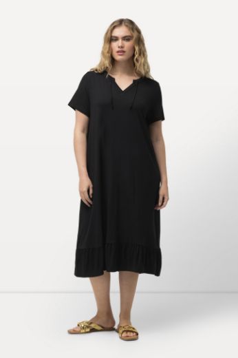Plus size veliki brojevi Haljina midi A kroja kratkih rukava za punije