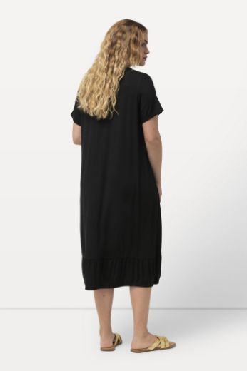 Plus size veliki brojevi Haljina midi A kroja kratkih rukava za punije