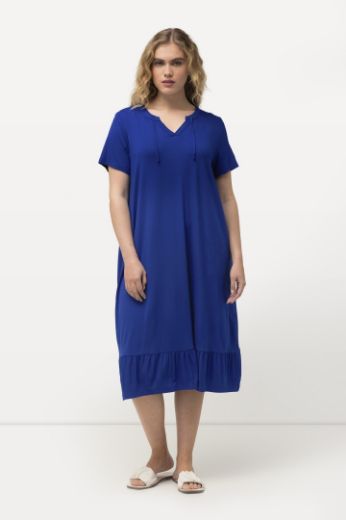 Plus size veliki brojevi Haljina midi A kroja kratkih rukava za punije