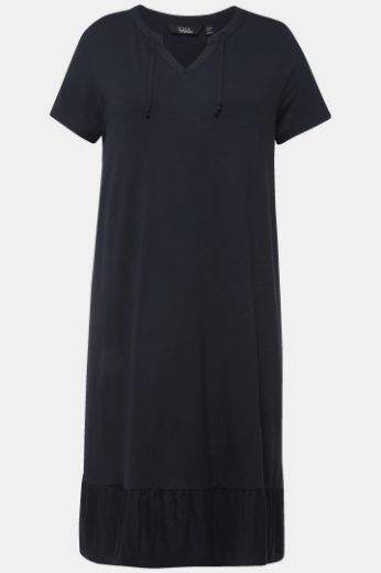 Plus size veliki brojevi Haljina midi A kroja kratkih rukava za punije
