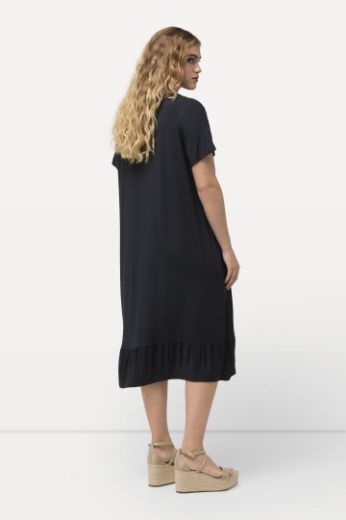 Plus size veliki brojevi Haljina midi A kroja kratkih rukava za punije