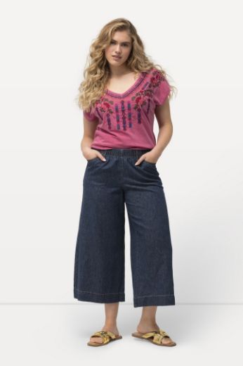 Plus size veliki brojevi Traperice šireg kroja nogavica za punije