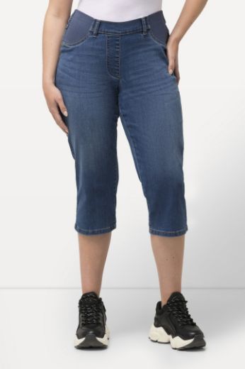 Plus size veliki brojevi Hlače traper Capry za punije