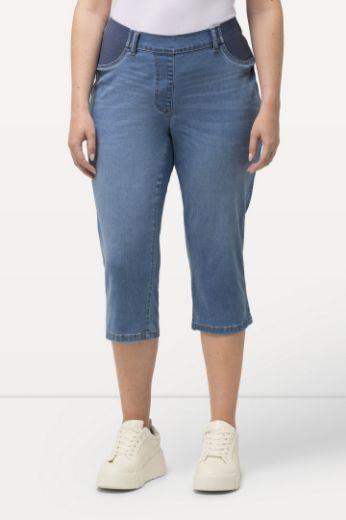 Plus size veliki brojevi Hlače traper Capry za punije