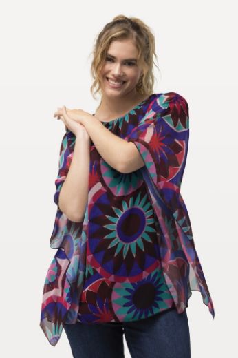 Plus size veliki brojevi Bluza dvoslojna spuštenih rukava za punije