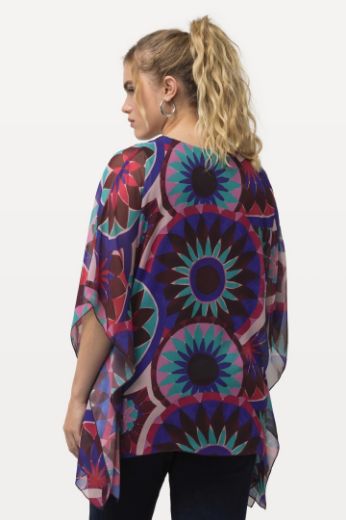 Plus size veliki brojevi Bluza dvoslojna spuštenih rukava za punije