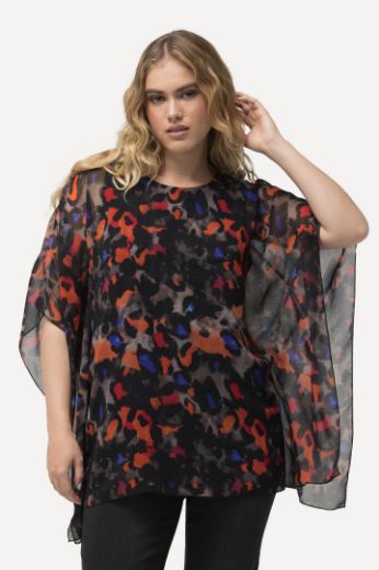 Plus size veliki brojevi Bluza dvoslojna spuštenih rukava za punije