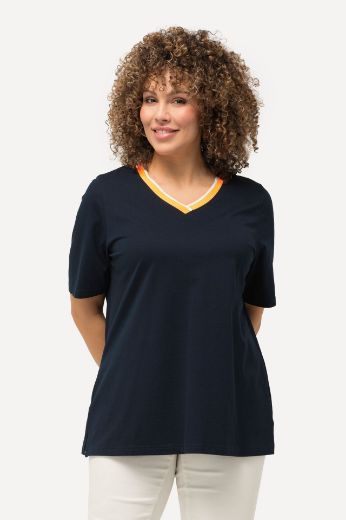 Plus size veliki brojevi Majica kratkih rukava V ovratnika za punije