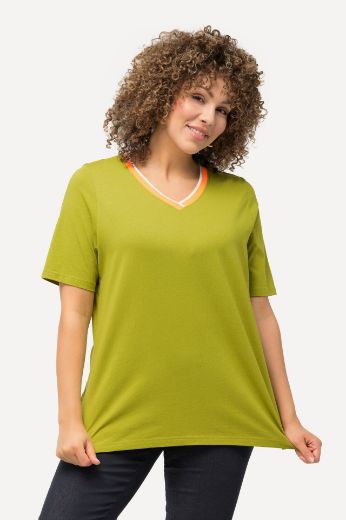 Plus size veliki brojevi Majica kratkih rukava V ovratnika za punije