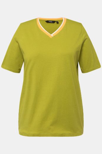 Plus size veliki brojevi Majica kratkih rukava V ovratnika za punije