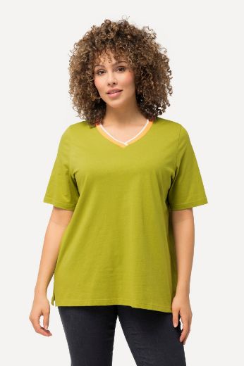 Plus size veliki brojevi Majica kratkih rukava V ovratnika za punije