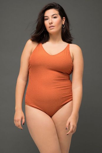 Plus size veliki brojevi Kupaći kostim jednodijelni s trakicama na leđima za punije