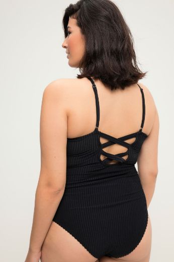Plus size veliki brojevi Kupaći kostim jednodijelni s trakicama na leđima za punije