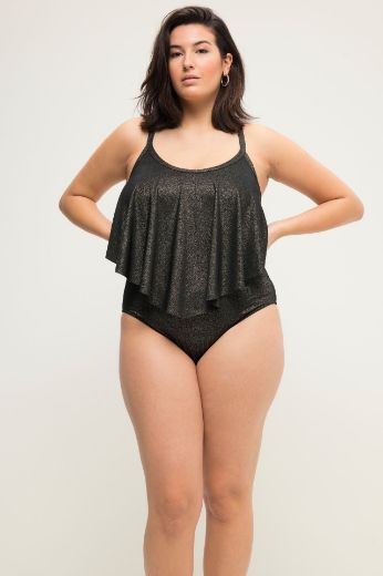 Plus size veliki brojevi Kupaće gaće visokog struka sa svjetlucavim efektom za punije