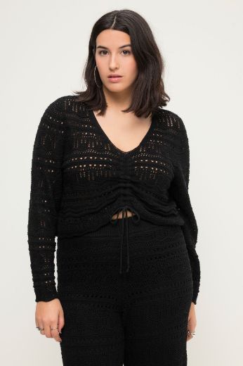 Plus size veliki brojevi Pulover kraćeg kroja za punije