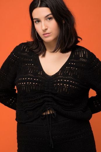 Plus size veliki brojevi Pulover kraćeg kroja za punije