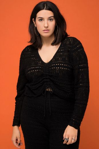 Plus size veliki brojevi Pulover kraćeg kroja za punije