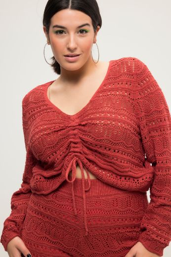 Plus size veliki brojevi Pulover kraćeg kroja za punije