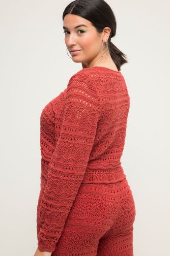 Plus size veliki brojevi Pulover kraćeg kroja za punije