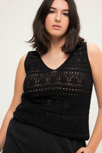 Plus size veliki brojevi Majica bez rukava pletena za punije