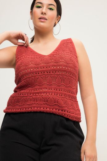 Plus size veliki brojevi Majica bez rukava pletena za punije