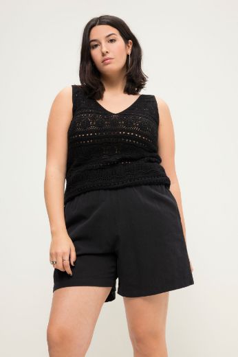 Plus size veliki brojevi Hlače kratke od lana za punije