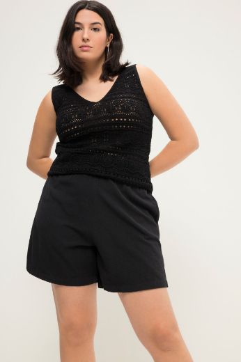 Plus size veliki brojevi Hlače kratke od lana za punije