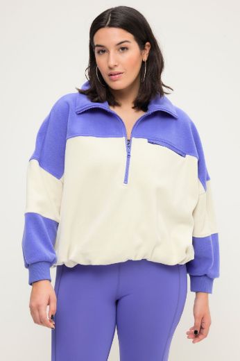 Plus size veliki brojevi Majica od flisa s patentnim zatvaračem za punije