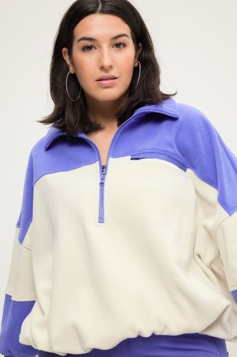 Plus size veliki brojevi Majica od flisa s patentnim zatvaračem za punije