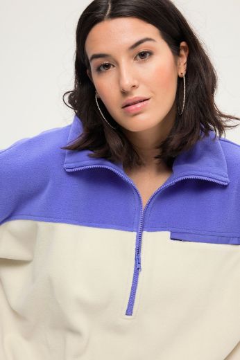 Plus size veliki brojevi Majica od flisa s patentnim zatvaračem za punije