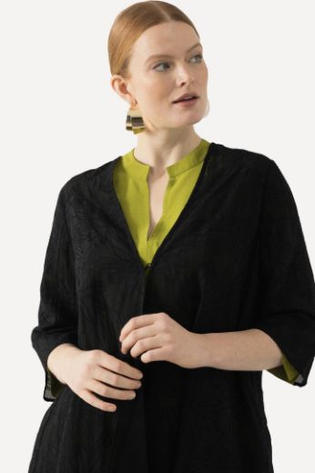 Plus size veliki brojevi Tunika s 3/4 rukavima na jedno kopčanje za punije