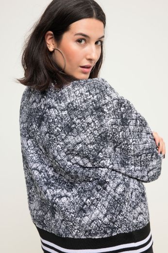 Plus size veliki brojevi Jakna kraćeg kroja s printom za punije
