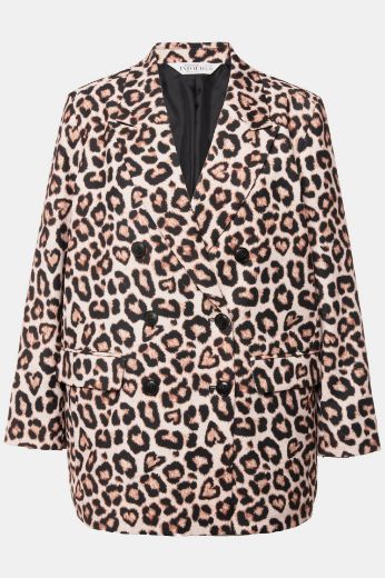 Plus size veliki brojevi Sako lagani s leopard printom za punije