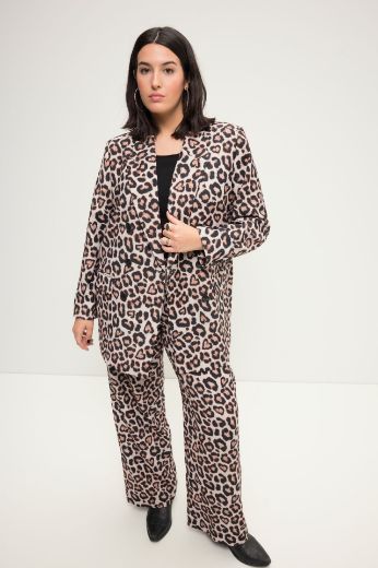 Plus size veliki brojevi Sako lagani s leopard printom za punije