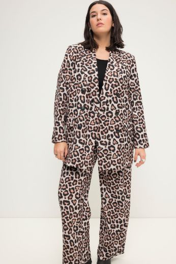 Plus size veliki brojevi Sako lagani s leopard printom za punije