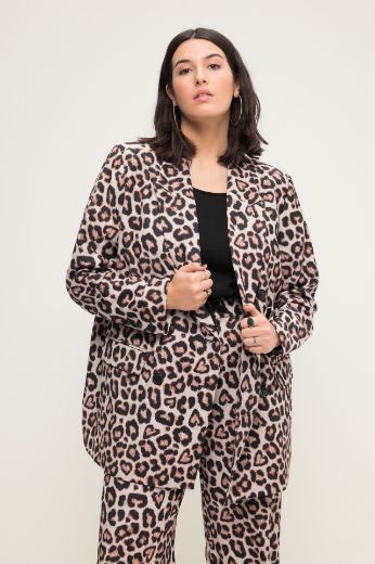 Plus size veliki brojevi Sako lagani s leopard printom za punije