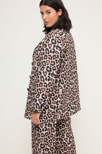 Plus size veliki brojevi Sako lagani s leopard printom za punije