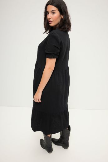 Plus size veliki brojevi Haljina midi kratkih rukava za punije