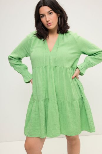 Plus size veliki brojevi Haljina dugih rukava za punije