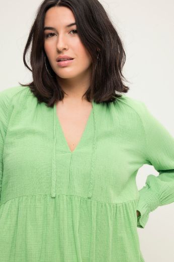 Plus size veliki brojevi Haljina dugih rukava za punije