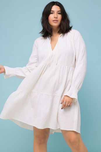 Plus size veliki brojevi Haljina dugih rukava za punije