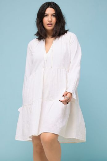 Plus size veliki brojevi Haljina dugih rukava za punije